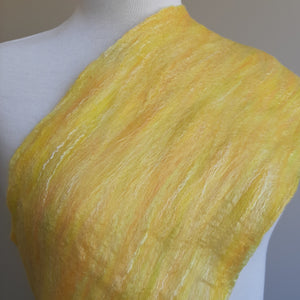 Merino Silk Scarf Citrus Yellow